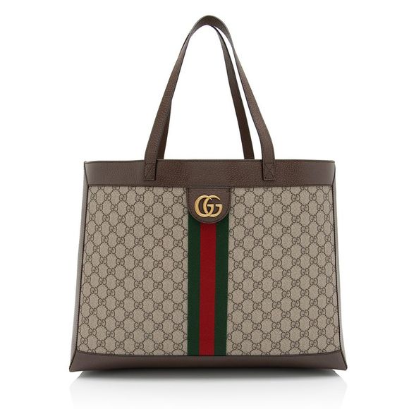 Gucci GG Supreme Ophidia Medium Soft Tote - Picture 1 of 12
